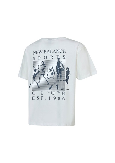 New Balance Beyaz Erkek T-shirt Mnt3503-wt1 Beyaz