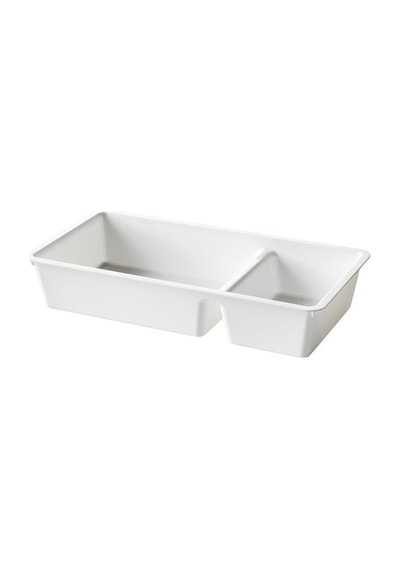 Çok Amaçlı Beyaz Kutu IKEA Bölmeli MeridyenDukkan  33x17 cm Her A