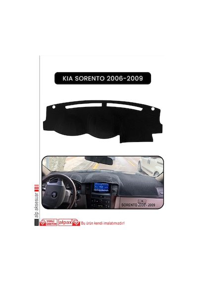 Kia Sorento 2006-2009torpido Koruma Halısı Siyah Kenar