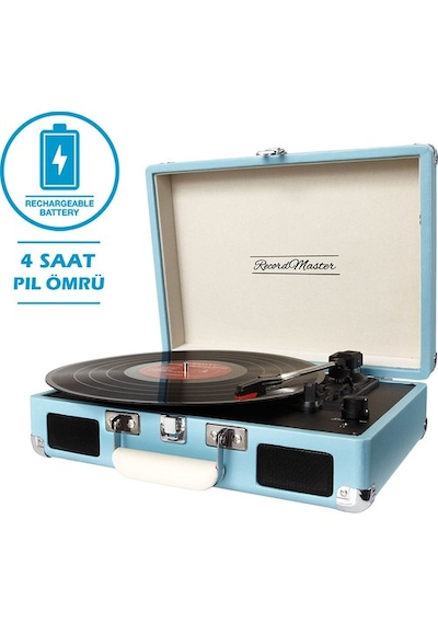 Record Master Retro Pikap T310Ch - Turkuaz Mavi