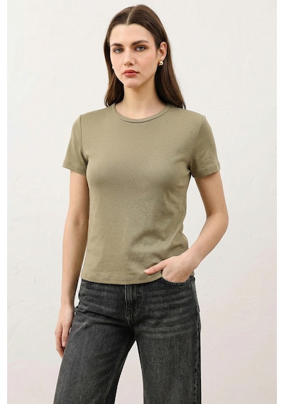 Antioch Kadın Basic T-shirt Haki