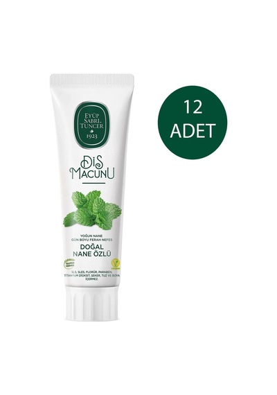 Eyüp Sabri Tuncer Doğal Nane Özlü Diş Macunu 12 x 90 ML