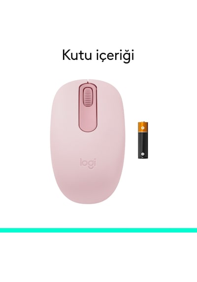 Logitech M196 Bluetooth Kablosuz Kompakt Pc Ve Mac İle Uyumlu Mouse - Pembe