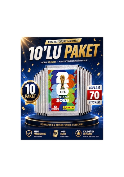 Fıfa World Cup 2026 Sticker Paket 7 Çıkartmalı Dünya Kupası Koleksiyon Stickerı 10lu Paket