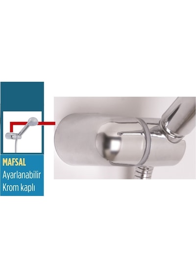 Welldone Mafsal Duş Askısı Krom