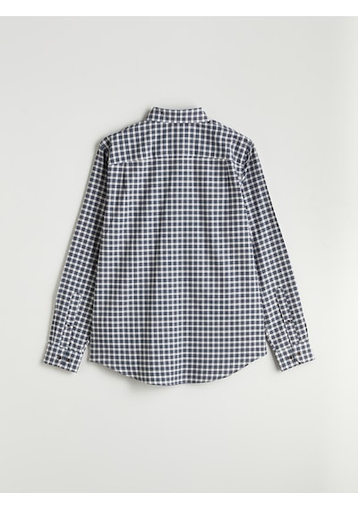 Lcwaıkıkı Classic Lacivert Regular Fit Uzun Kollu Ekose Oxford Erkek Gömlek