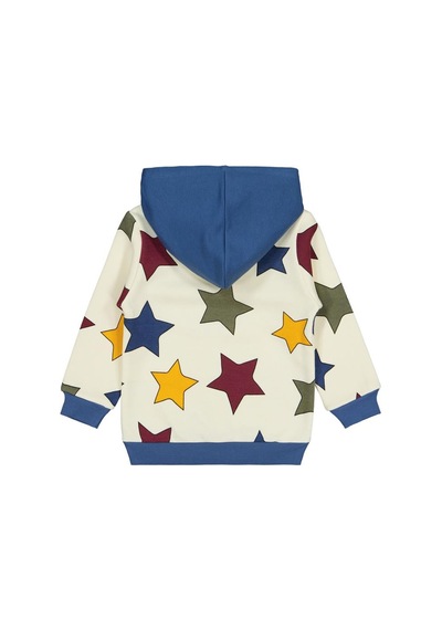 Civil Boys Renkli Yıldız Baskılı 2-5 Yaş Sweatshirt - Mavi İndigo