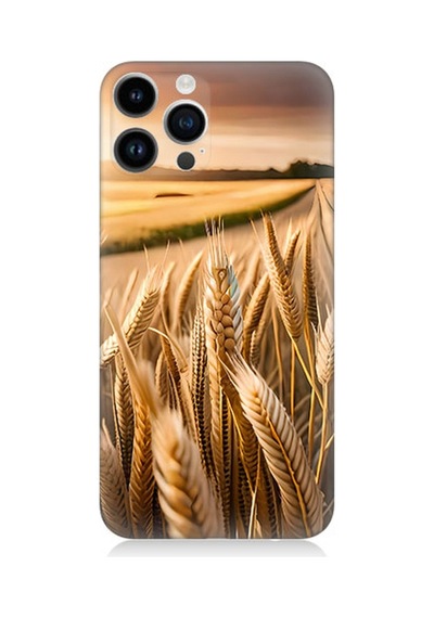 Apple Uyumlu iPhone 13 Pro Silikon Kılıf Buğday Başak Tarlası
