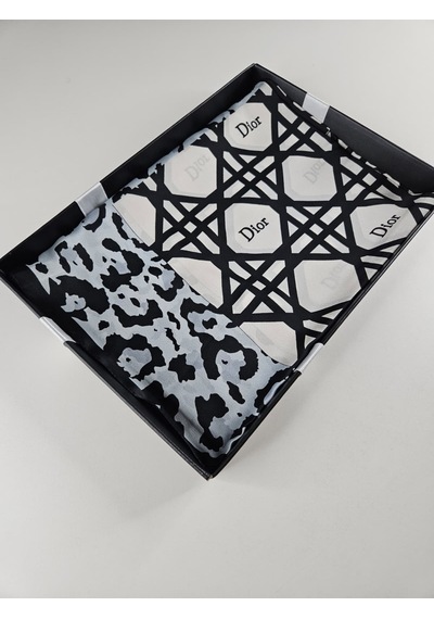 Miorel Scarfs Leopar Tema Cd Tema Vual İpek Şal Aksesuar Fular Silk Scarfs Shawl Hijab Krem