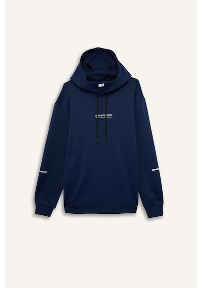 Defacto Defactofit Standart Fit Kapüşonlu Sporcu Sweatshirt D3736ax25wnnv248 Lacivert