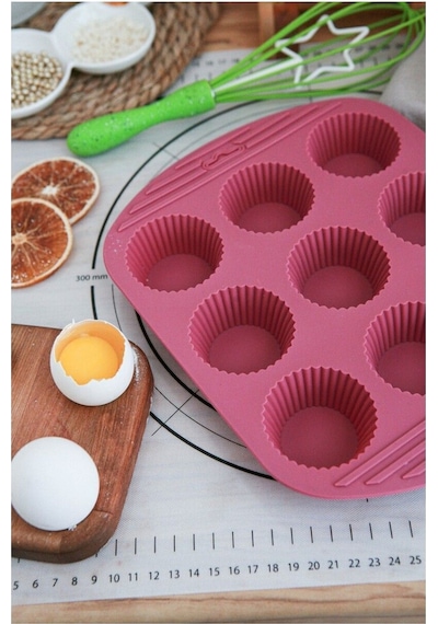 Tartolet Muffin Kek Pasta Silikon Kalıbı Goldcakes