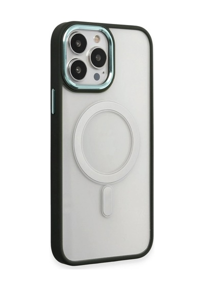 Mey İthalat Apple Uyumlu iPhone 15 Pro Max Kılıf Room Magneticsafe Silikon - Köknar Yeşili Çok Renkli