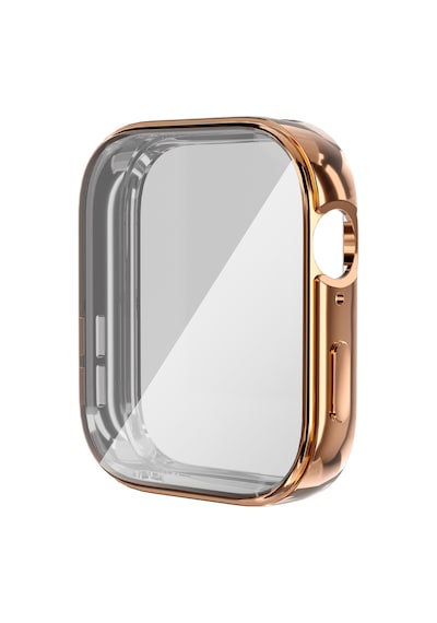 Huawei Watch Fit 3 Uyumlu Kasa Ekran Koruyucu 360 Tam Koruma Kılıf Kapak Rose Gold