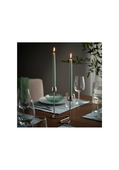 Ikea Klokhet 8'li Şamdan Mumu 2,2 X 25 Cm Açık Yeşil
