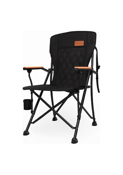 Kingcamp Polar Comfort Plus Ultra Konforlu Katlanır Kamp Sandalyesi Black Siyah