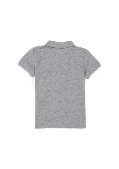 U.S. Polo Assn. Erkek Çocuk Gri Melanj Basic Polo Yaka Tişört 50292129-VR086