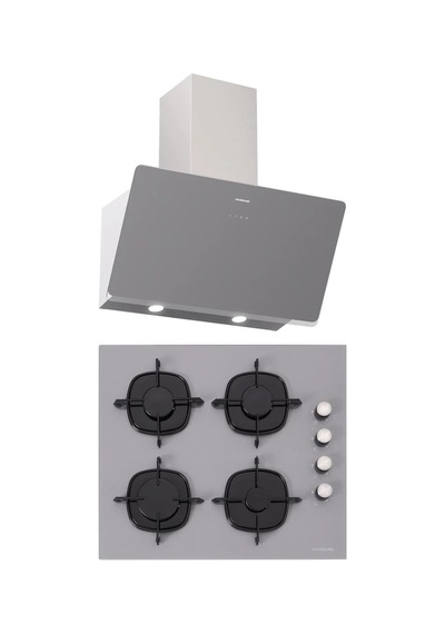Silverline CS5335S01 - 3457 Soho 60 Gri Cam Ankastre Set