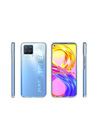 Zore Realme 8 Kılıf Omsy Süper Silikon Kapak - Renksiz