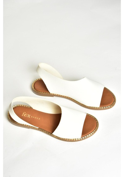 Fox Shoes U876860609 Beyaz Kadın Sandalet Beyaz