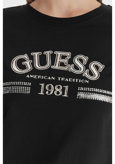 Guess Bayan T Shirt V6rı16 I3z14 Jblk Siyah Siyah