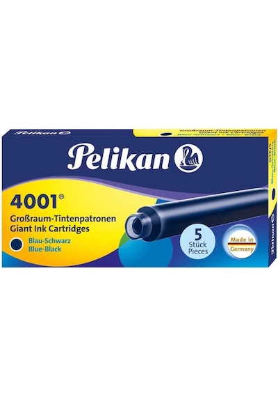 Pelikan Gtp5 Uzun Dolma Kalem Kartuşu Mavi Siyah