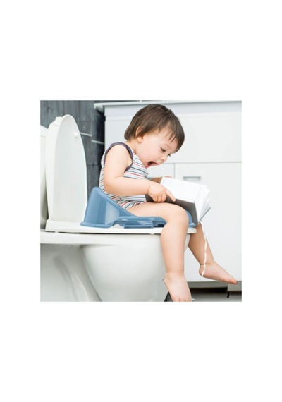 2 Adet Çocuk Klozet Adaptörü Mavi Kulplu Ergonomik Oturak, Taşınabilir Tuvalet Eğitimi Seat Potty Trainer