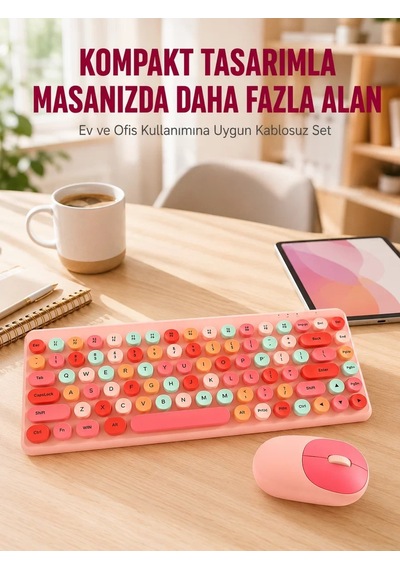 Kablosuz Bluetooth Klavye Çoklu Cihaz Desteği Akıllı Güç Tasarr