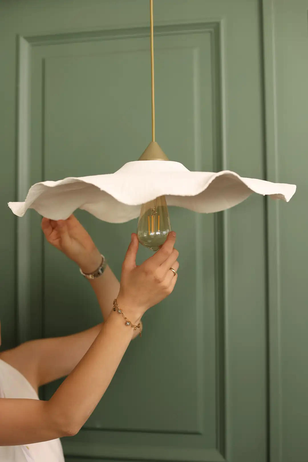 Modern Avf Sarkıt Avize 60 Cm Beyaz