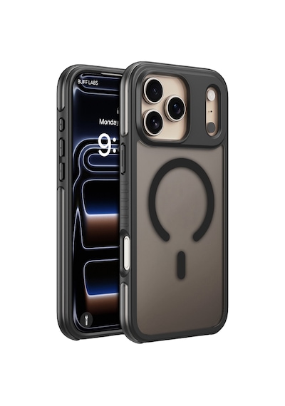 Buff Apple iPhone Uyumlu 18 Pro /17 Pro Magsafe Air Bumper Kılıf Black Siyah