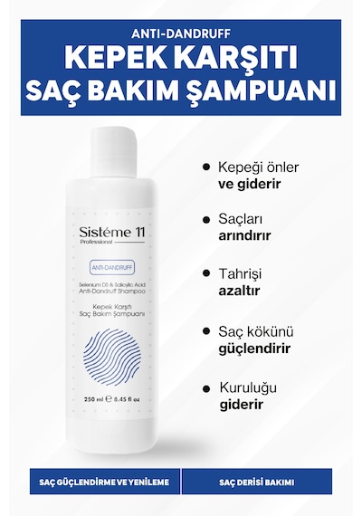 Sistéme 11 Sisteme 11 Kepek Şampuanı 250 Ml 8684091008682 Beyaz