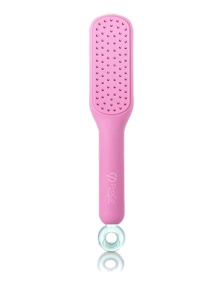 Proco Beauty Pro Kendini Temizleyen Saç Fırçası - Saç Açma Tarama Masaj Fırçası- Soft Touch Pembe