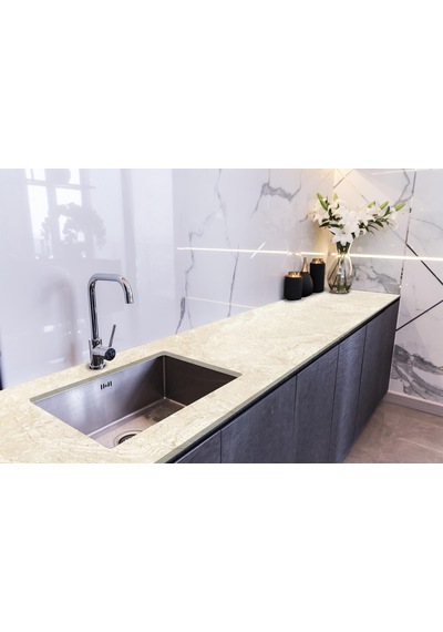 Tezgah Üstü Fayans Kaplama Folyosu Mutfak Tezgahı Kaplama Beige Marble Stone
