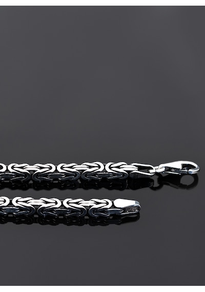 Dkmn Gümüş 925 Ayar Gümüş Kare Kesim Kalın Kral Zincir Kolye
