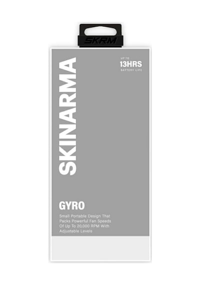 Skinarma Portatif Soğutucu El Fanı Gyro Serisi Bilek Askı İpli Dijital Led Göstergeli Beyaz