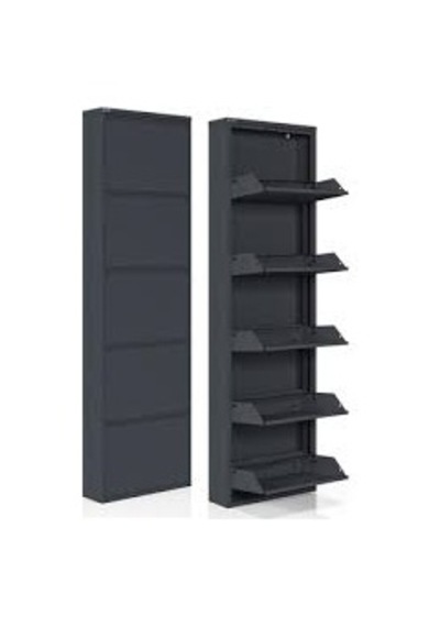 5'li Metal Ayakkabılık Antrasit 15x25cm 5'li Metal Ayakkabılık Antrasit 15x25cm