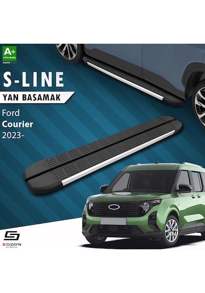 S-dizayn Ford Courier 2 S-line Aluminyum Yan Basamak 183 Cm 2023 Üzeri