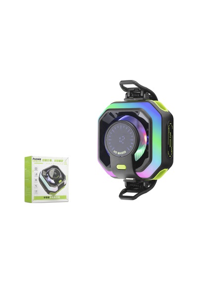 Hadron Js86 Manyetik Telefon Soğutucu Fan Rgb Isı Göstergeli Siyah