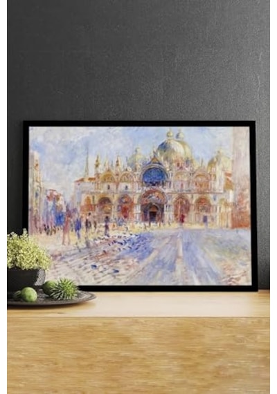 Pster14754 The Piazza San Marco-auguste Renoir Sanatsal Çerçeveli Tablo 21 X 30