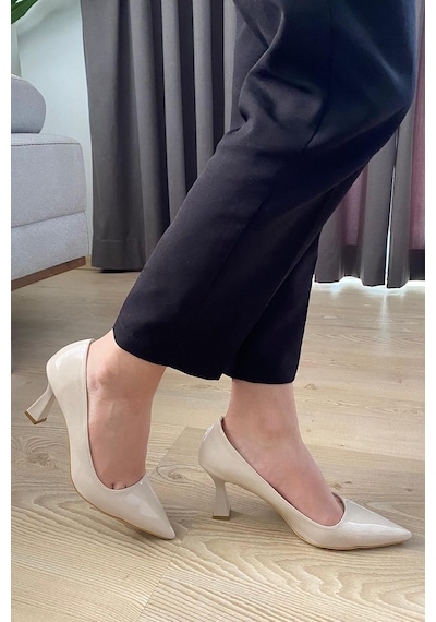 Kadın Samba Krem Rugan Stiletto Krem Rugan