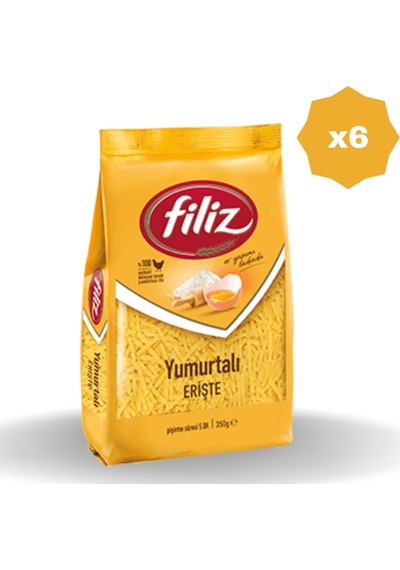 Yumurtalı Erişte Makarna 500 Gr - 6 Adet