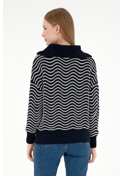 U.S. Polo Assn. Kadın Lacivert V Yaka Kazak 50293035-VR033