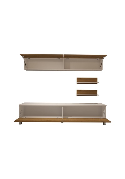 Decoraktiv Eko 5 Mdf Std Krom Ayaklı Tv Ünitesi Tv Sehpası Beyaz - Pera