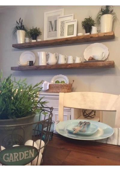 Dekoratif Doğal Ahşap 2 Li 75 X 10 X 4 Cm Gizli Aparatlı Raf Ahşap