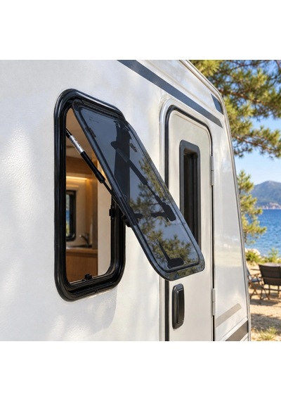 Jarup Flat Açılır Karavan Penceresi 35x60 Cm Siyah Jr3560fb S