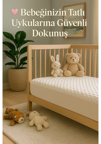 Konfor Opulent Pamuklu Sıvı Geçirmez Ses Yapmayan Yatak Pedi Özellikli Bebek Alezi Beyaz - 800193450 Beyaz