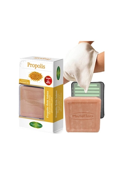 Phytoflora Propolis Özlü Sabun 125 G + Sabunluk + Kese