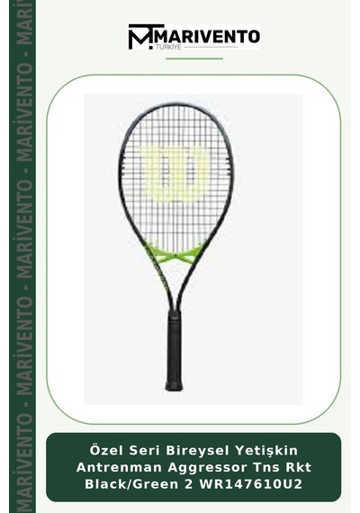 Özel Seri Bireysel Yetişkin Antrenman Aggressor Tns Rkt Black/green 2 Wr147610u2