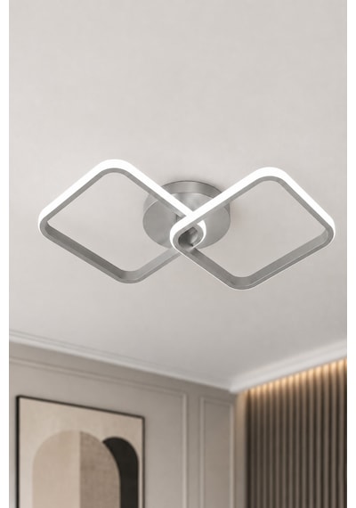 AvizeGO Tilya Led Plafonyer Avize Beyaz Işık Gri