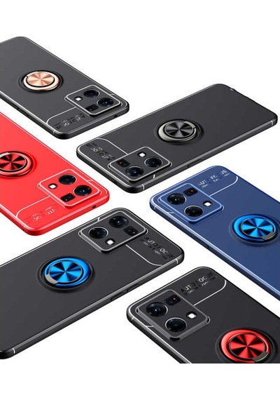 Oppo Reno 7 4G Kılıf Yüzüklü Magnetli Ravel Case Kapak