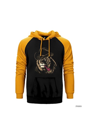 Aslan Kovboy Gri Renk Reglan Kol Sweatshirt / Hoodie